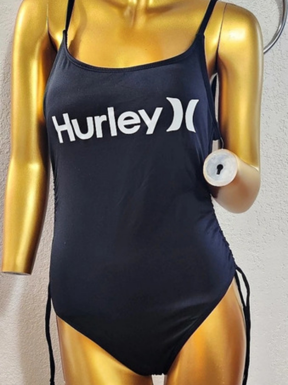 Hurley One Piece Side Cinch Swimsuit Black One-Piece
